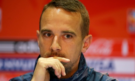 MONCTON, NB - JUNE 12:  Head coach Mark Sampson of England answers questions during a press conference for the FIFA Women's World Cup 2015 at Moncton Stadium on June 12, 2015 in Moncton, New Brunswick, Canada.  (Photo by Elsa/Getty Images)FootballSoccerFIFA Womens World CupFIFA Women's World CupladiesWomen