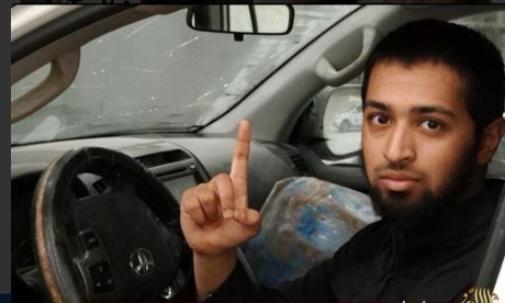 A man understood to be Talha Asmal – named as Abu Yusuf al-Britani on social media – poses for a picture.