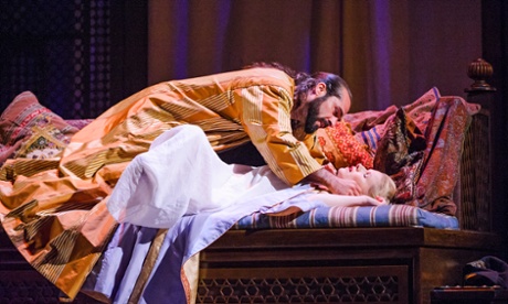 Franck Saurel (Pasha Selim) and Sally Matthews (Konstanze) in Die Entführung Aus Dem Serail by Mozart at Glyndebourne.