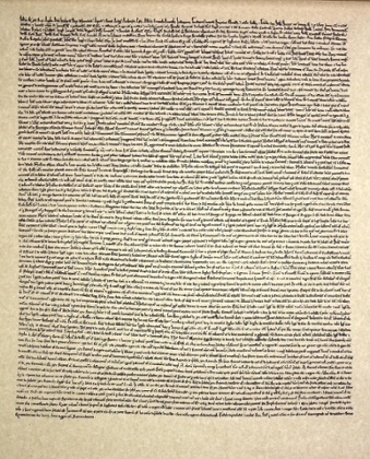 One of the four original 1215 Magna Carta documents.