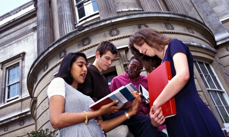 Students chatting on campus