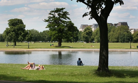 Clapham Common in south London.