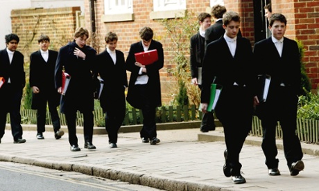 Pupils at Eton making their way to class.