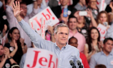 Republican presidential candidate and former Florida governor Jeb Bush formally announces his campaign for the 2016 Republican presidential nomination in Miami.