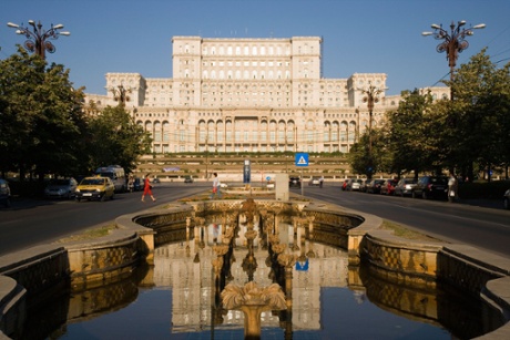 The Palace of the Parliament in Bucharest, formerly the Romanian Communist leader Ceausescu's palace.