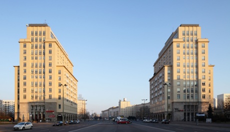 Communist-era housing blocks in Strausbergerplatz, east Berlin.