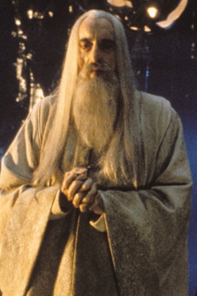Christopher Lee as Saruman in The Lord of the Rings: The Two Towers