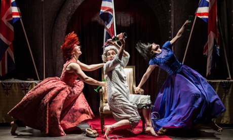 Abbi Greenland, Helena Lymbery and Helen Goalen in the National Theatre's We Want You to Watch.