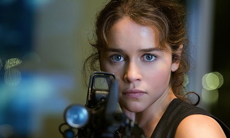 Guns and dragons … Emila Clarke as Sarah Connor in Terminator Genisys.