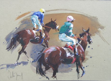 A painting from the current Hubert de Watigrant exhibition at the Osborne Studio gallery.