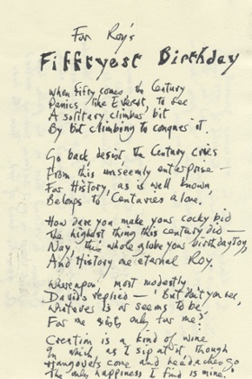 Ted Hughes and Roy Davids'