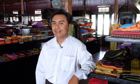 Myint Thein Tun, owner of Khit Sunn Yin Silk Shop, 'never expected' the dramatic sales increase once he could start accepting credit cards.