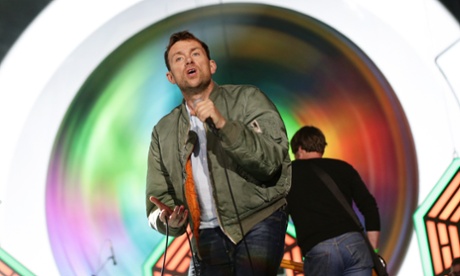 Blur at the Isle of Wight festival.