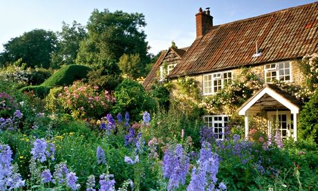 A cottage and garden