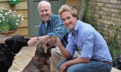 Ben Fogle and his dad Bruce with their dogs