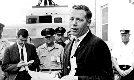 Jack King briefing the media in May 1961 