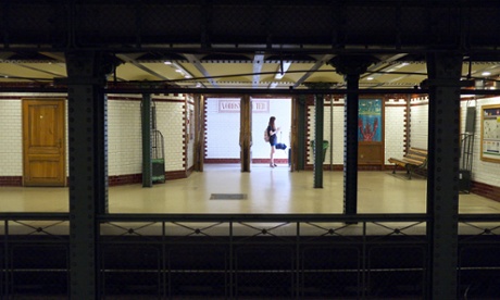 Vorosmarty square station, on the Millennium Underground Railway or M1, in Budapest.