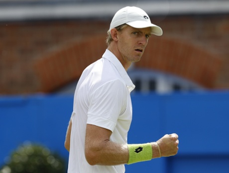 Kevin Anderson celebrates.