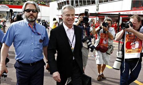 Max Mosley, centre, set up a group of experts to look at all aspects of safety in motor sport. 
