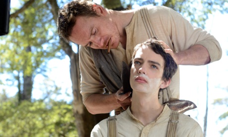 Michael Fassbender and Kodi Smit-McPhee in Slow West.