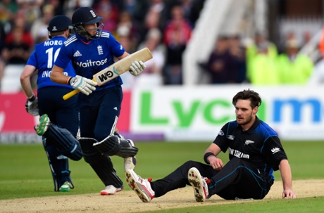 It's not going well for the Kiwi bowler.