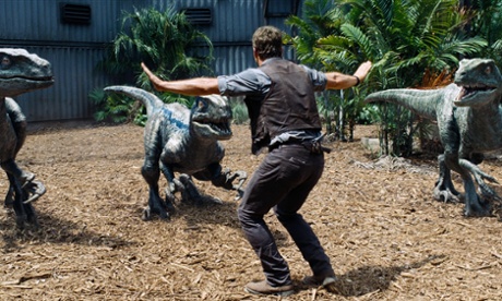 Zookeepers all over the world are recreating this scene of Chris Pratt taming his raptor squad.