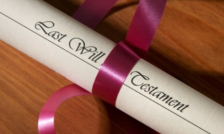 A will wrapped with a ribbon