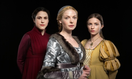 Faye Marsay (right) with Amanda Hale and Rebecca Ferguson in The White Queen.
