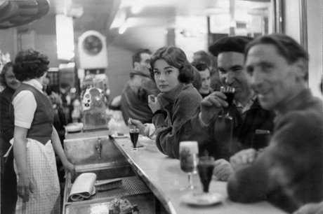 Audrey Hepburn photographed by Sam Shaw during the filming of Love in the Afternoon, 1956 (seen here for the first time).