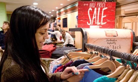 Sale shopping at a fat face store in Norwich