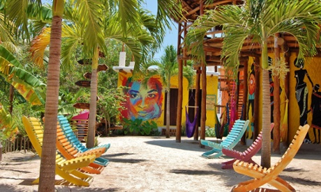 Murals at the Tribu hostel, Isla Holbox