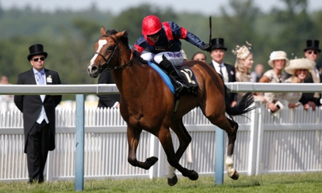 Graham Lee on board Trip to Paris on their way to  victory in the Gold Cup on Ladies’ Day at Royal Ascot.