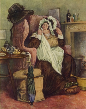 Mrs Gamp from Martin Chuzzlewit.