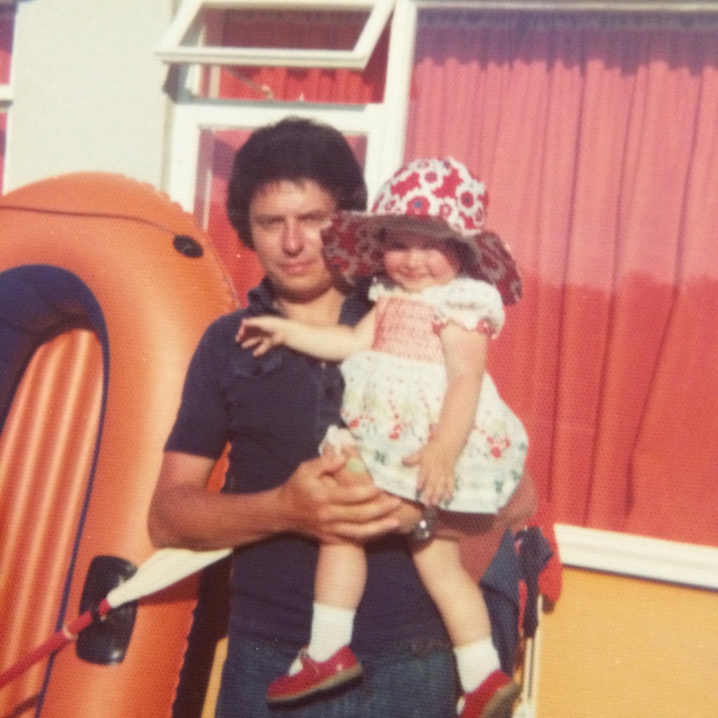 Imogen Fox with her father, Tony.