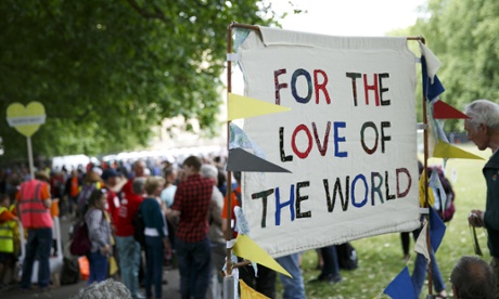Surfers, nuns, bee keepers, nature enthusiasts, rowers, doctors, cyclists, priests, farmers, skiers and snowboarders, anglers, divers, nurses, and engineers gather in Westminster on June 17, 2015 in London, England. Up to 10,000 people will meet their MPs and ask them to protect the things they love by backing action on climate change.
