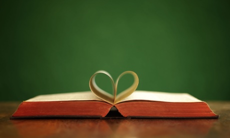 Heart-shaped book pages