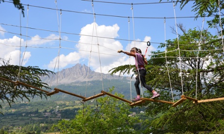 High and mighty … on a family holiday in the southern French Alps.