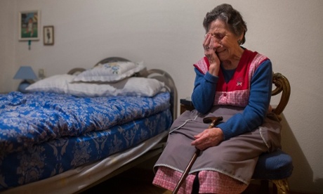 Carmen Martínez Ayudo, who was evicted from her flat and then rehomed by Rayo Vallecano players.