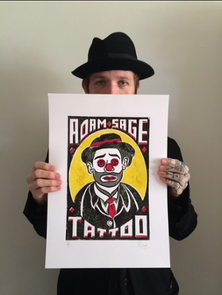 Adam Sage, a tattooist at Into-You.