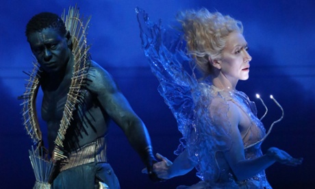 David Harewood (Oberon) and Tina Benko (Titania) in Taymor's version of A Midsummer Night's Dream.