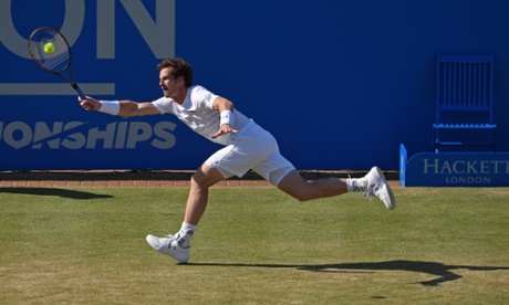 Andy Murray on the run in the early stages.