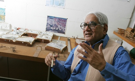 Charles Correa in Mumbai, India.