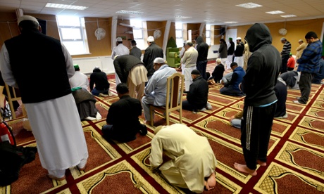 Friday payers at the Jamia Islamia mosque.