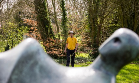Richard Long creating a work last year for the Hertfordshire estate of Henry Moore.