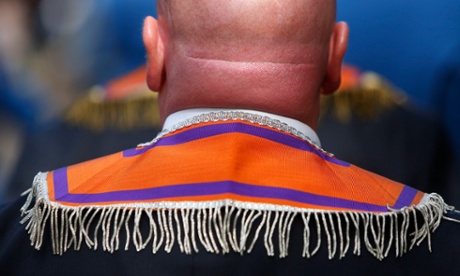 An Orange Order marcher
