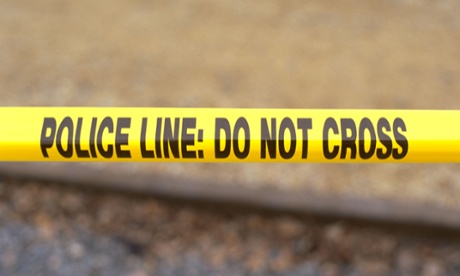 Yellow police line tape