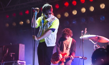 Different Strokes ... Julian Casablancas performs at Primavera.