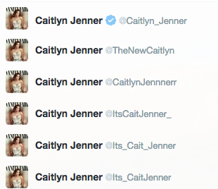 Caitlyn Jenner Twitter accounts