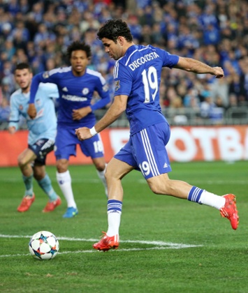 Diego Costa takes a shot.