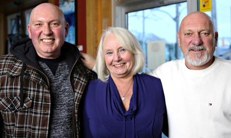 Reunited … Susan and Chris Ellerto with their son Andrew Field in Long Lost Family. Photograph: Alis